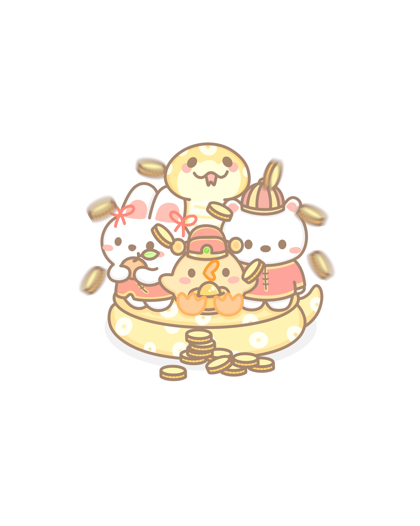 Snake Year Sticker Flakes