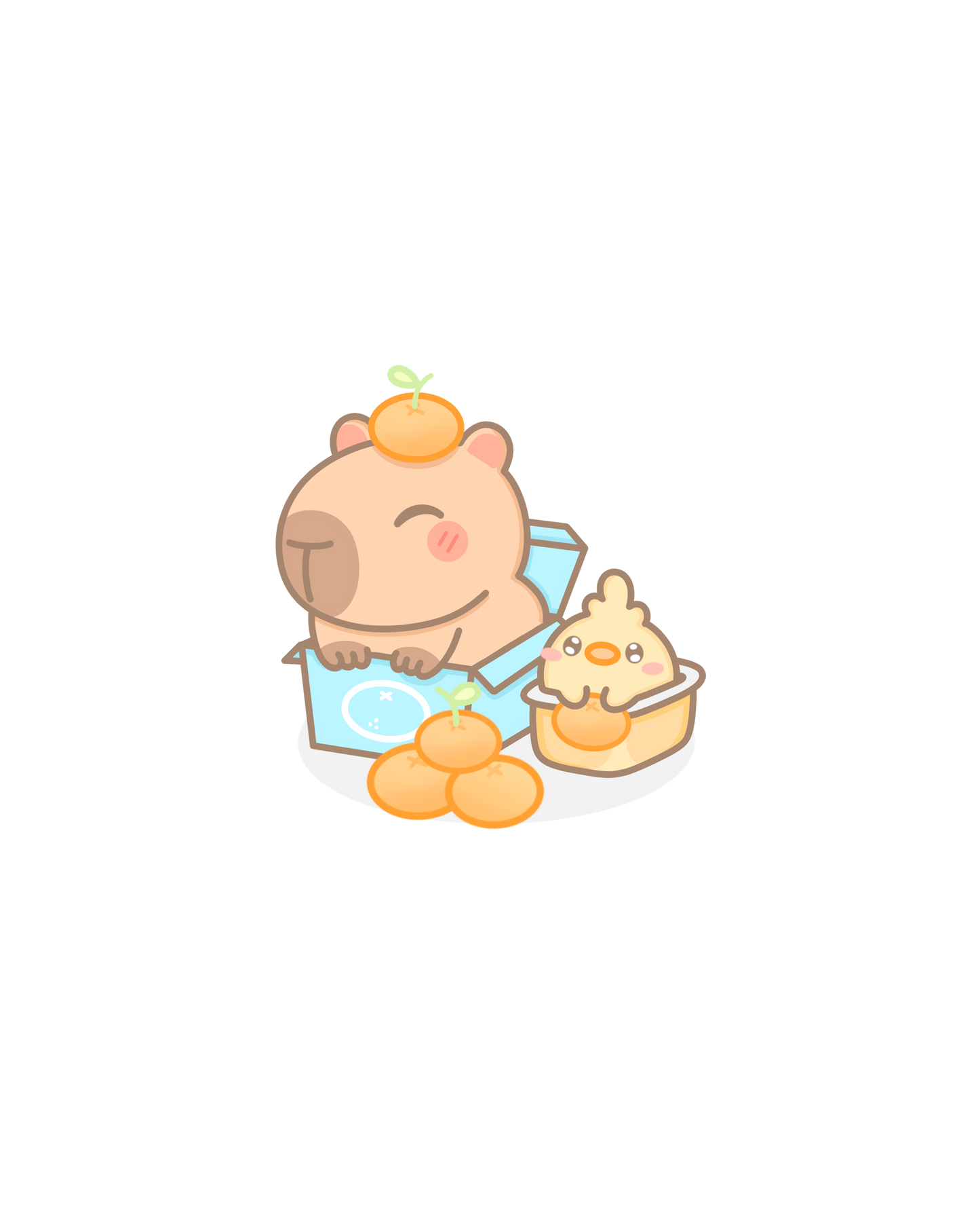 Cuties in Boxies Sticker Flakes