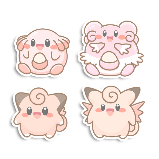 Chansey, Blissey, Clefairy & Clefable Sticker Flakes