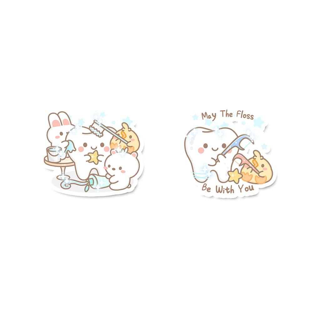 Dental Denizens Sticker Flakes