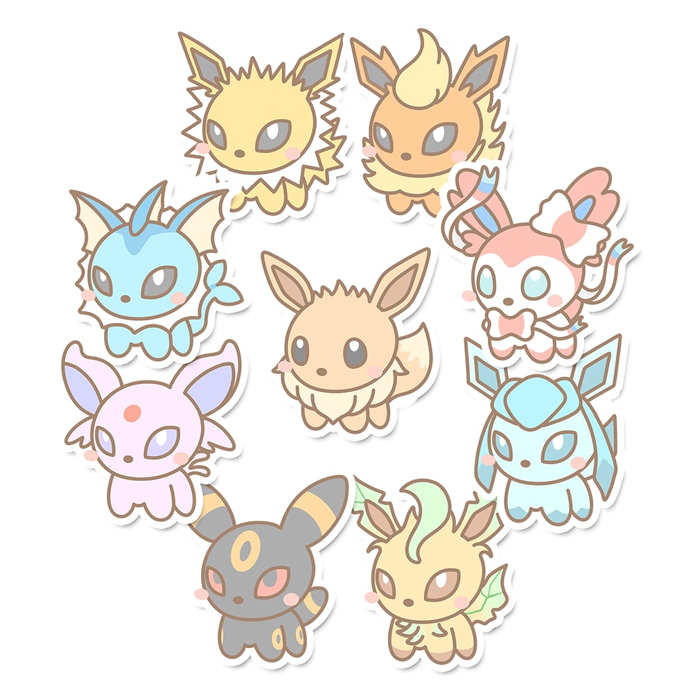 Eeveelutions Sticker Flakes