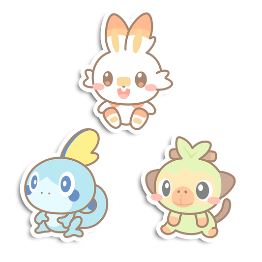 Scorbunny, Sobble & Grookey Sticker Flakes