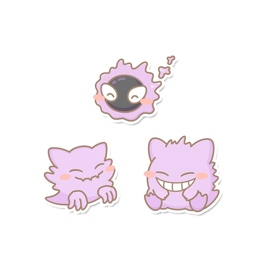 Ghastly, Haunter & Gengar Sticker Flakes