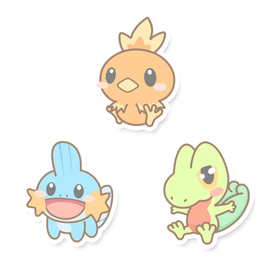 Torchic, Mudkip & Treecko Sticker Flakes