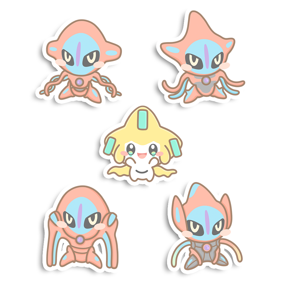 Jirachi & Deoxys Sticker Flakes
