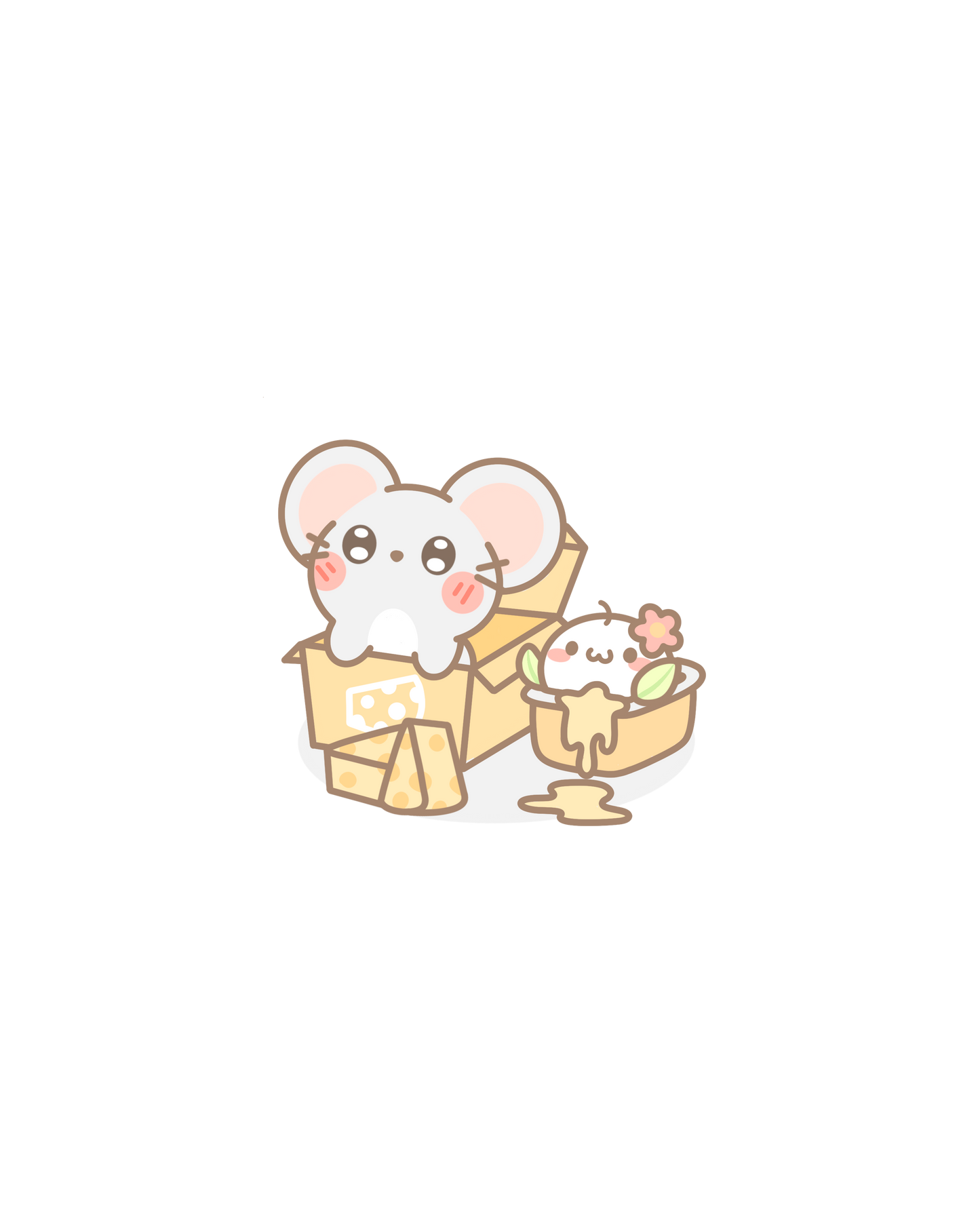 Cuties in Boxies Sticker Flakes