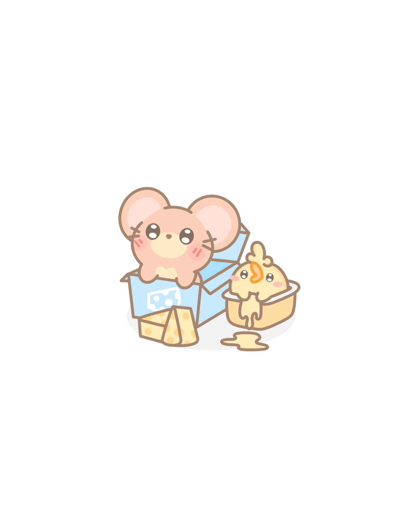 Cuties in Boxies Sticker Flakes