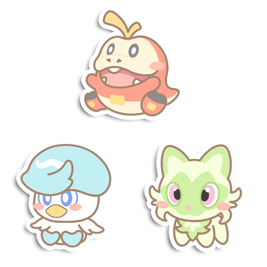 Fuecoco, Quaxly & Sprigatito Sticker Flakes