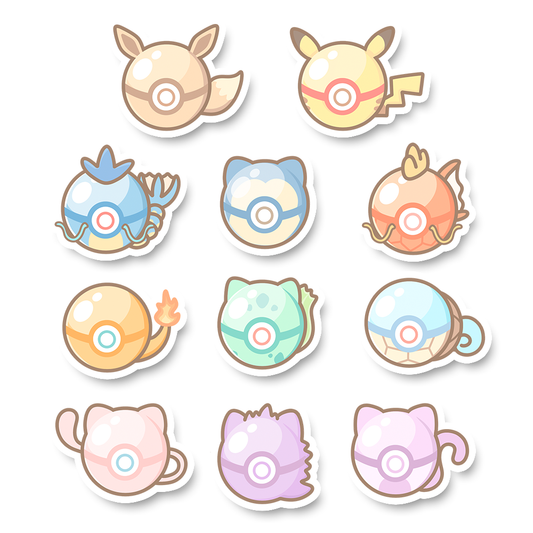 Pokemon Pokeballs Sticker Flakes