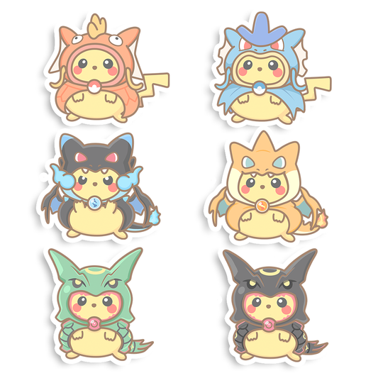 Poncho Pika Sticker Flakes