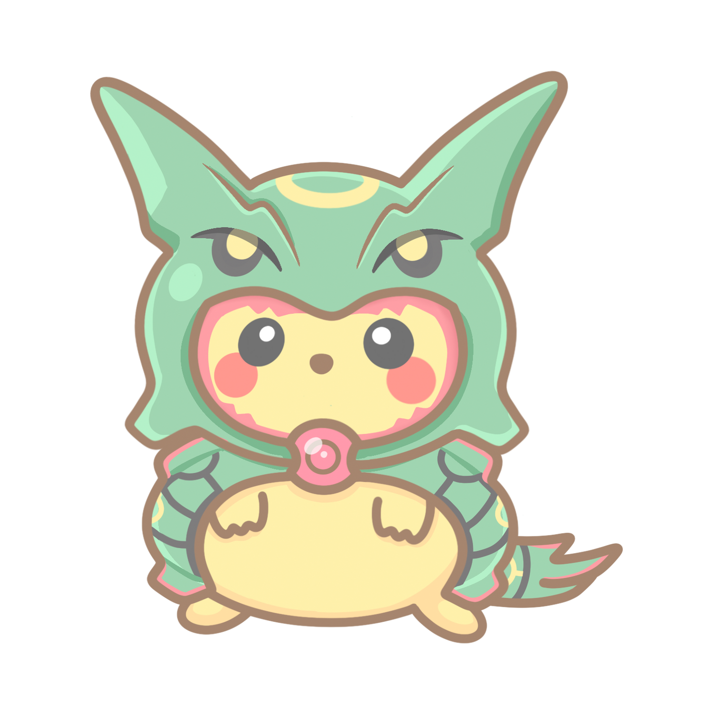 Poncho Pika Sticker Flakes