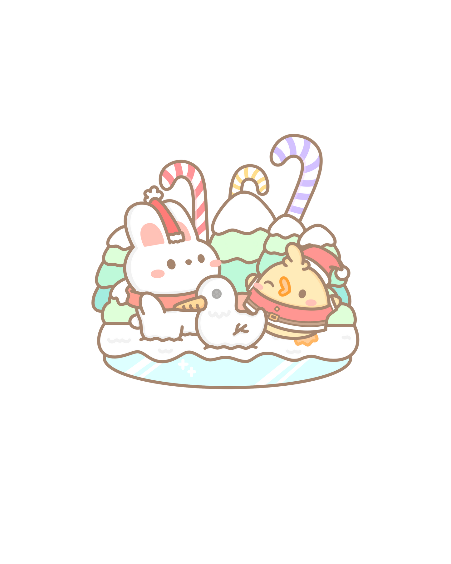 Winter Holidays Sticker Flakes