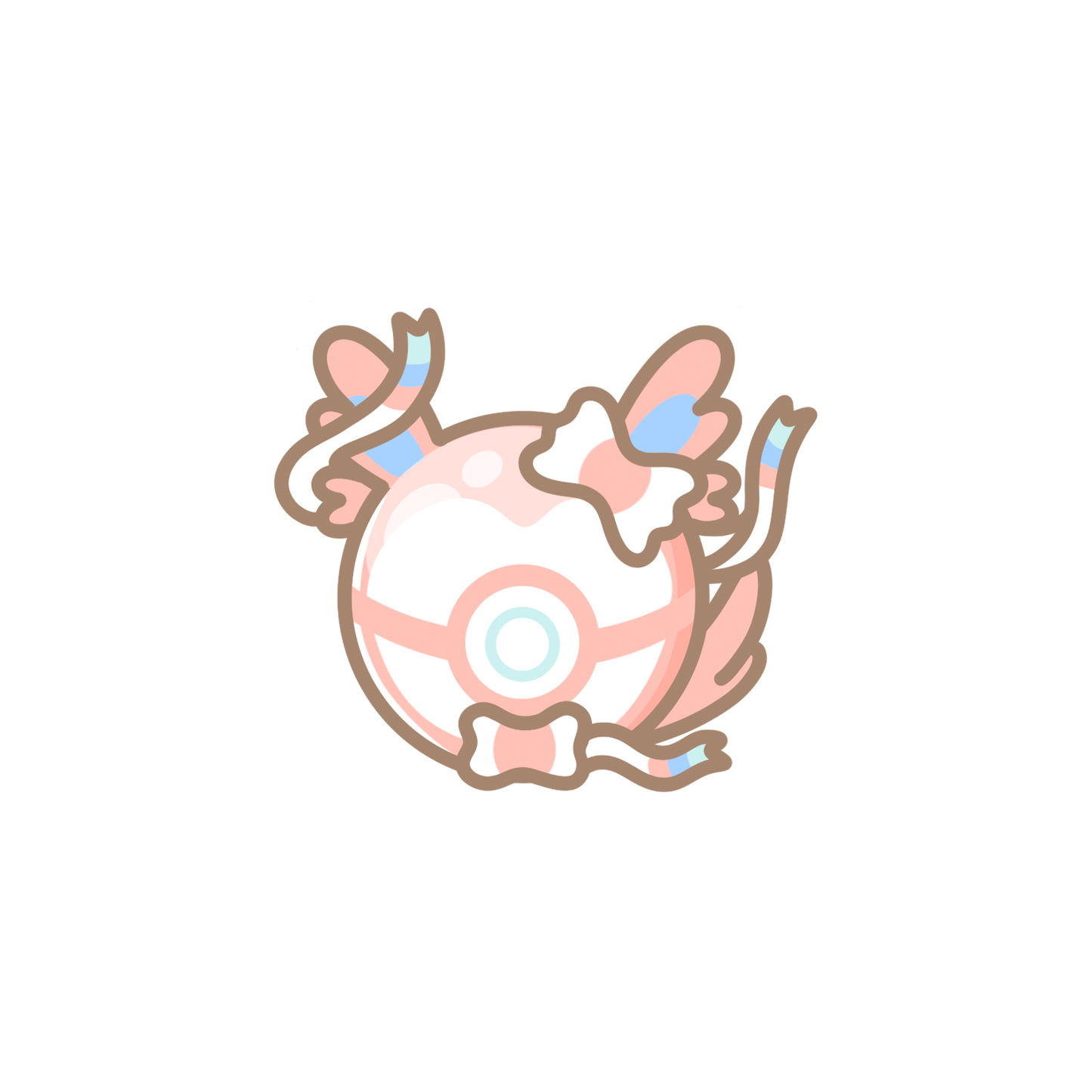 Eeveelutions Pokeball Sticker Flakes