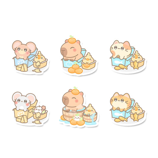 Cuties in Boxies Sticker Flakes