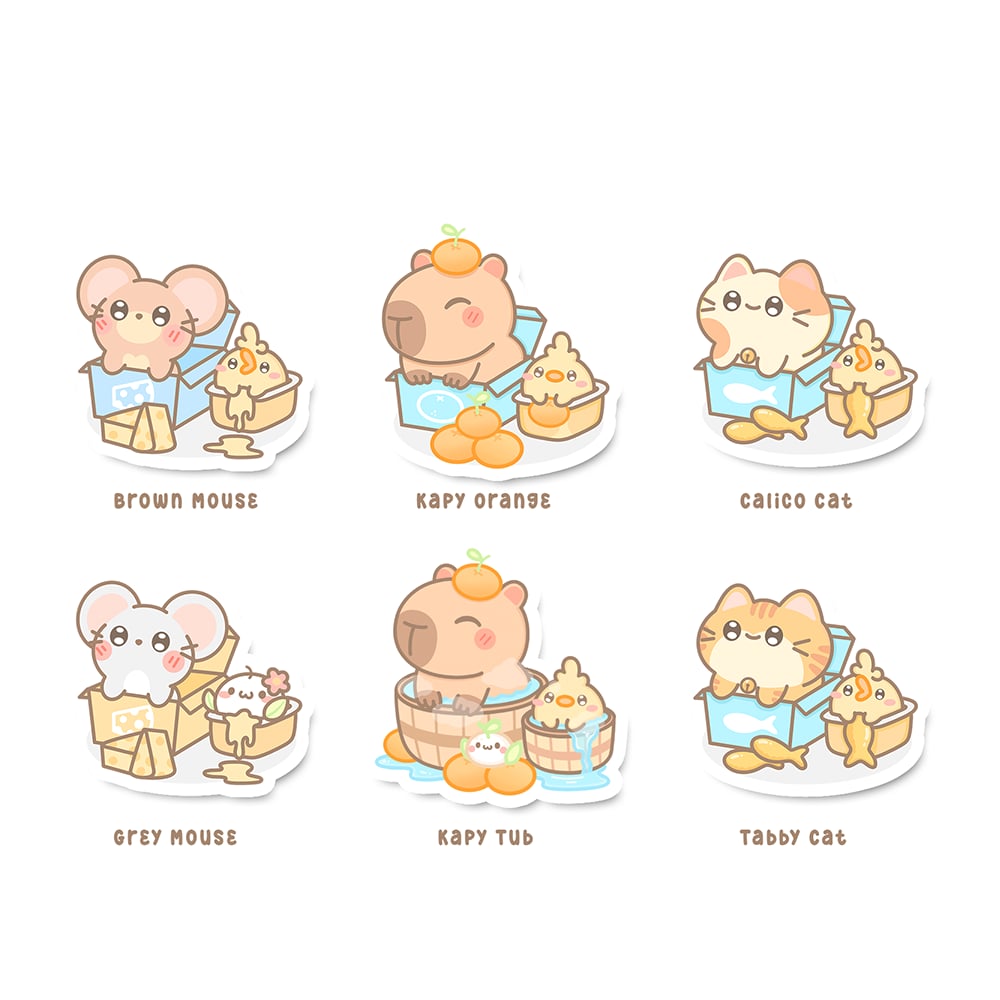Cuties in Boxies Sticker Flakes