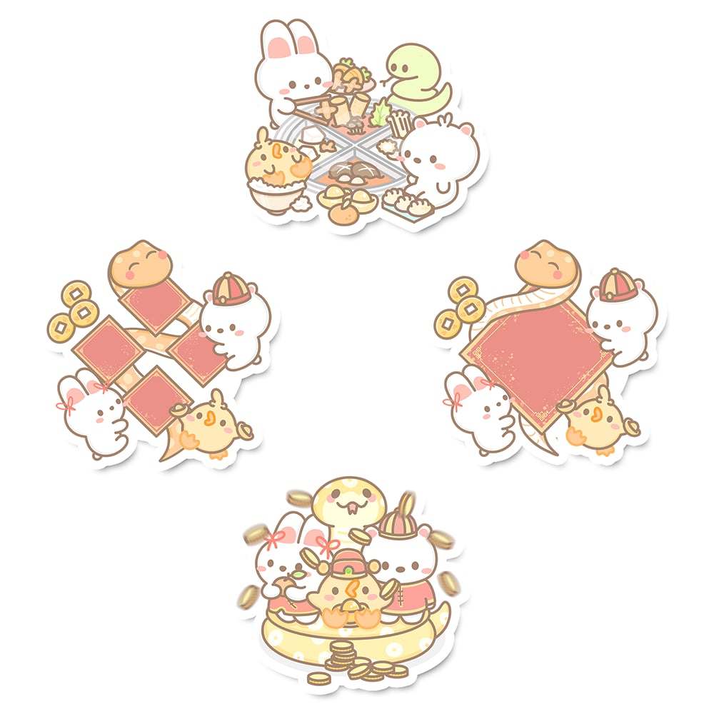 Snake Year Sticker Flakes
