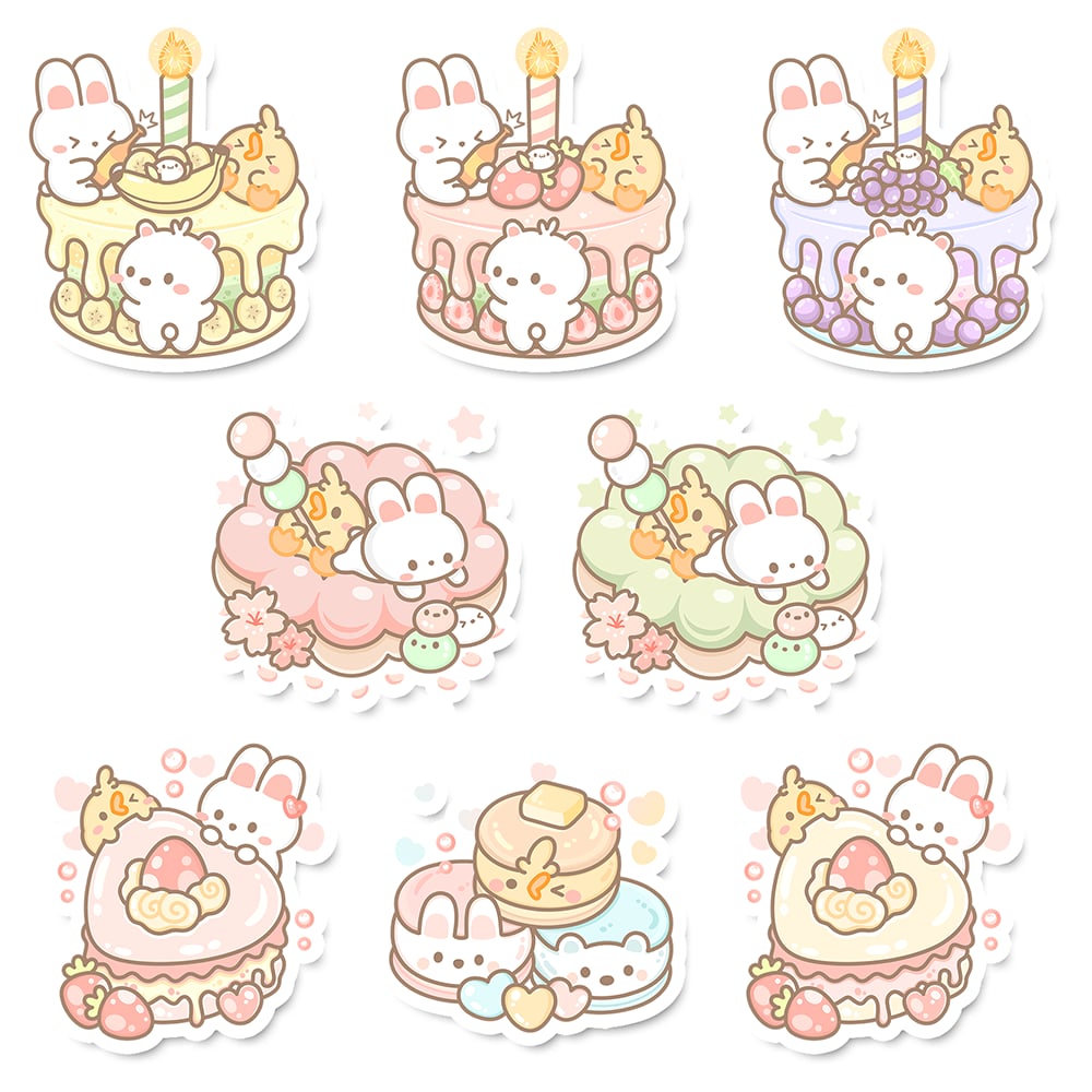 Pastel Patisserie Sticker Flakes