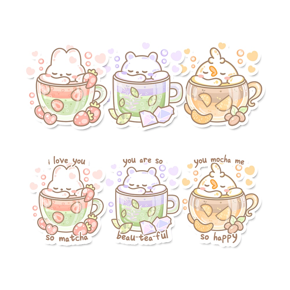 Seasons Drinks Spring Sticker Flakes
