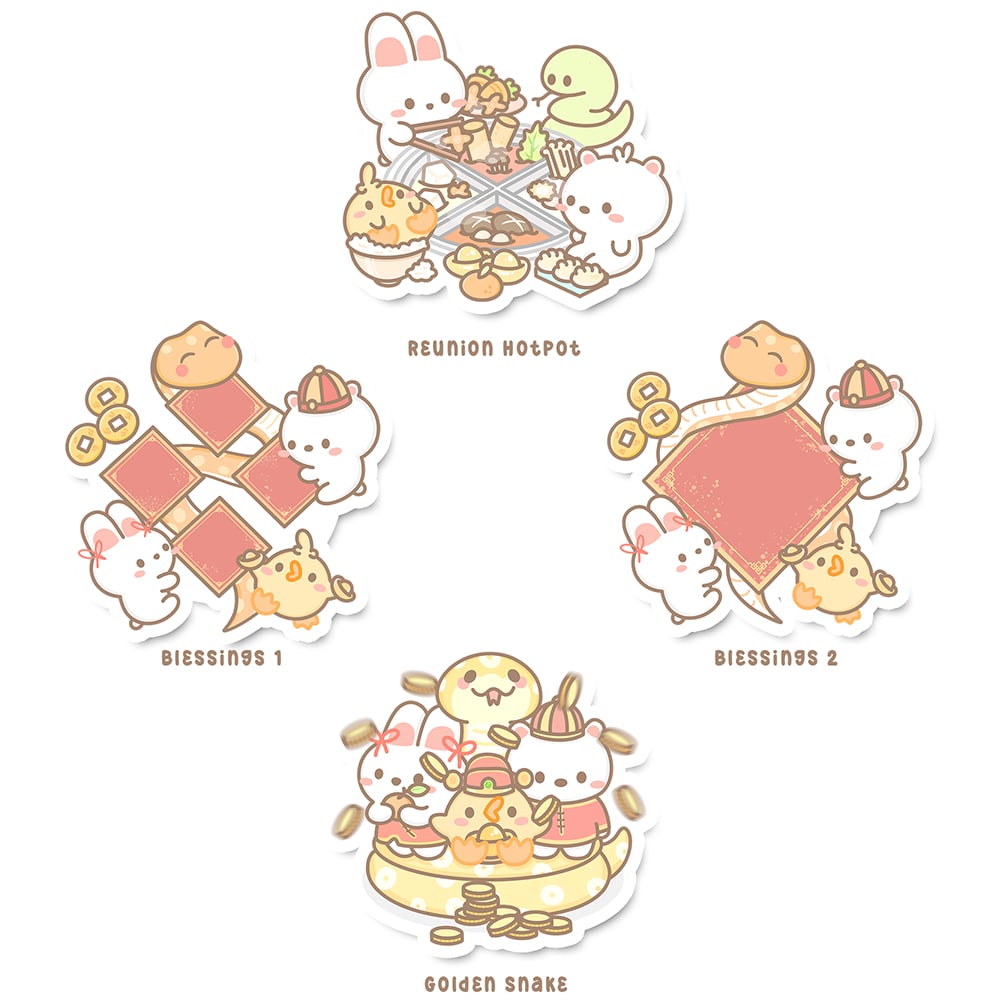 Snake Year Sticker Flakes