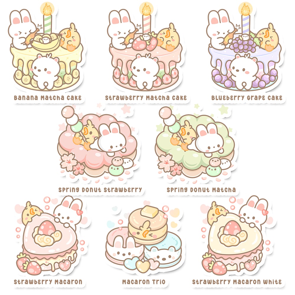 Pastel Patisserie Sticker Flakes