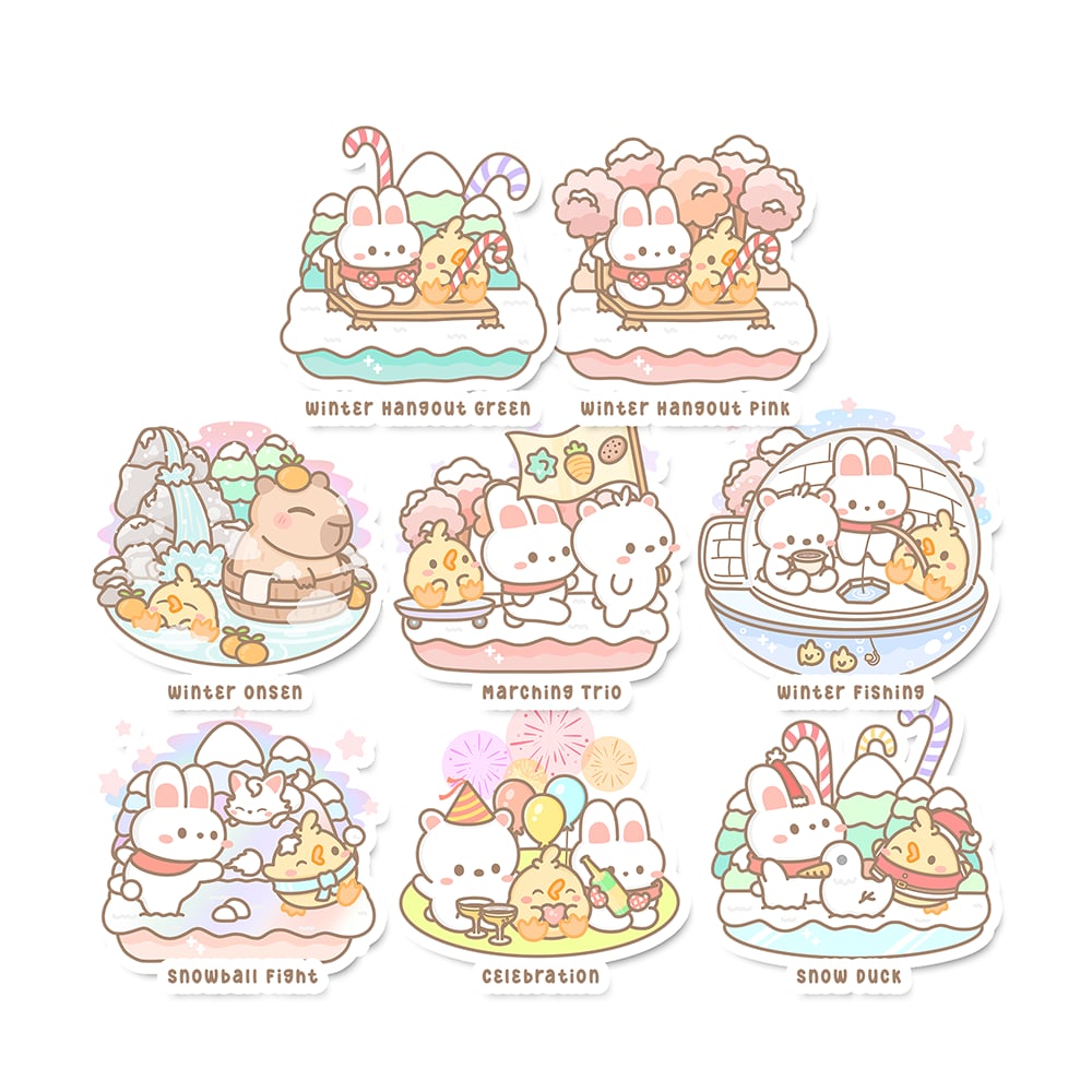 Winter Holidays Sticker Flakes
