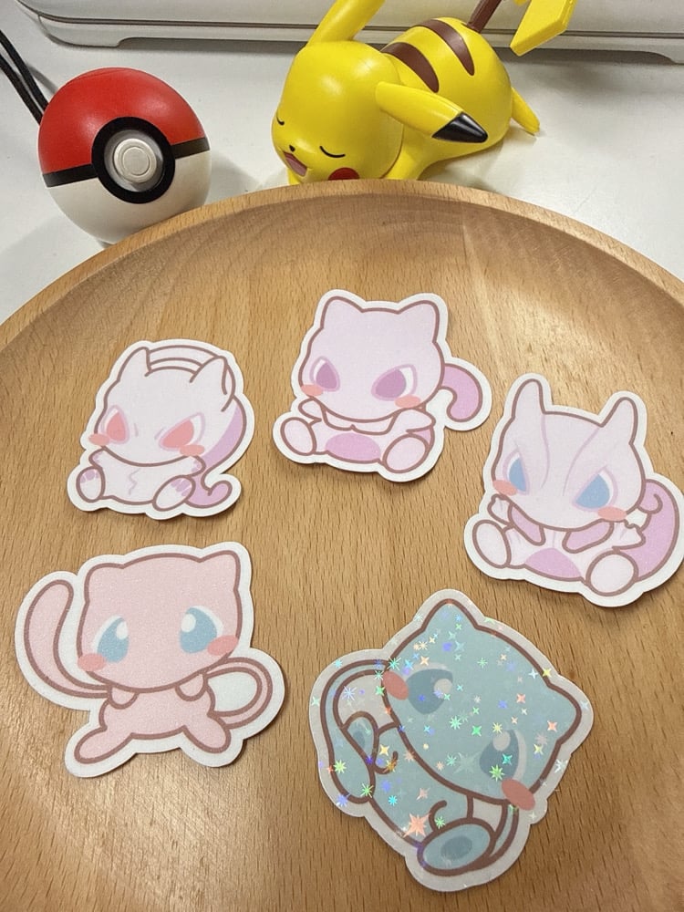 Mew & Mewtwo Sticker Flakes
